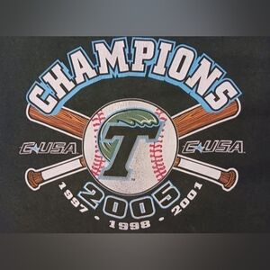 Vintage '05 Tulane University Baseball Conference Champions Tee